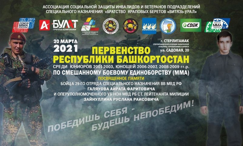Первенство Республики Башкортостан по смешанному боевому единоборству (ММА)